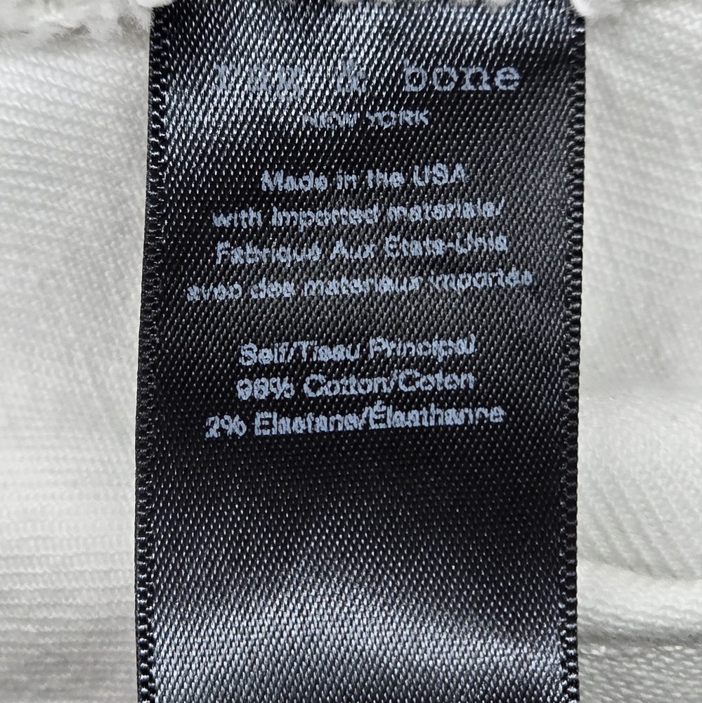 Rag and Bone White Denim Skinny Jeans - Picture 10 of 12
